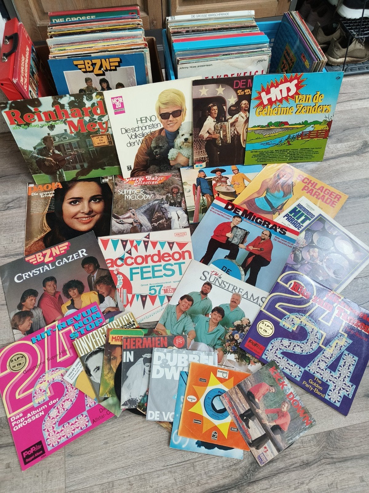 Grote verzameling lp's Nederlandstalige piraten muziek, Cd's en Dvd's, Vinyl | Nederlandstalig, Ophalen, LP, Gebruikt, Levenslied of Smartlap