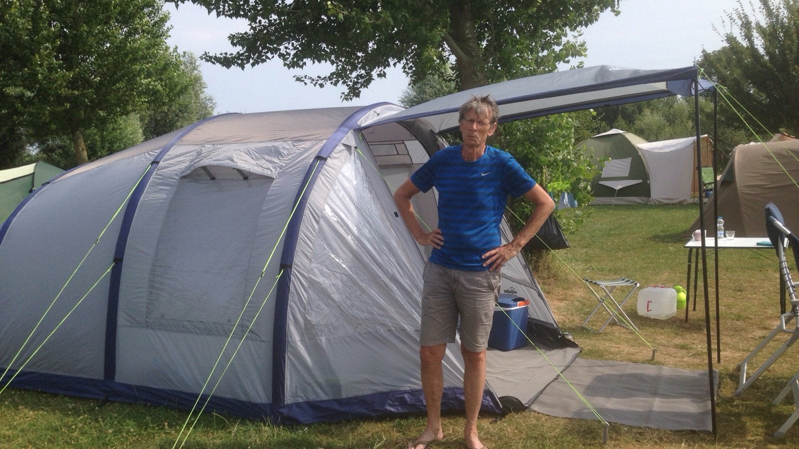 Boab Air 4-persoons opblaasbare koepeltent met luifel, Ophalen, Gebruikt, Tot en met 4