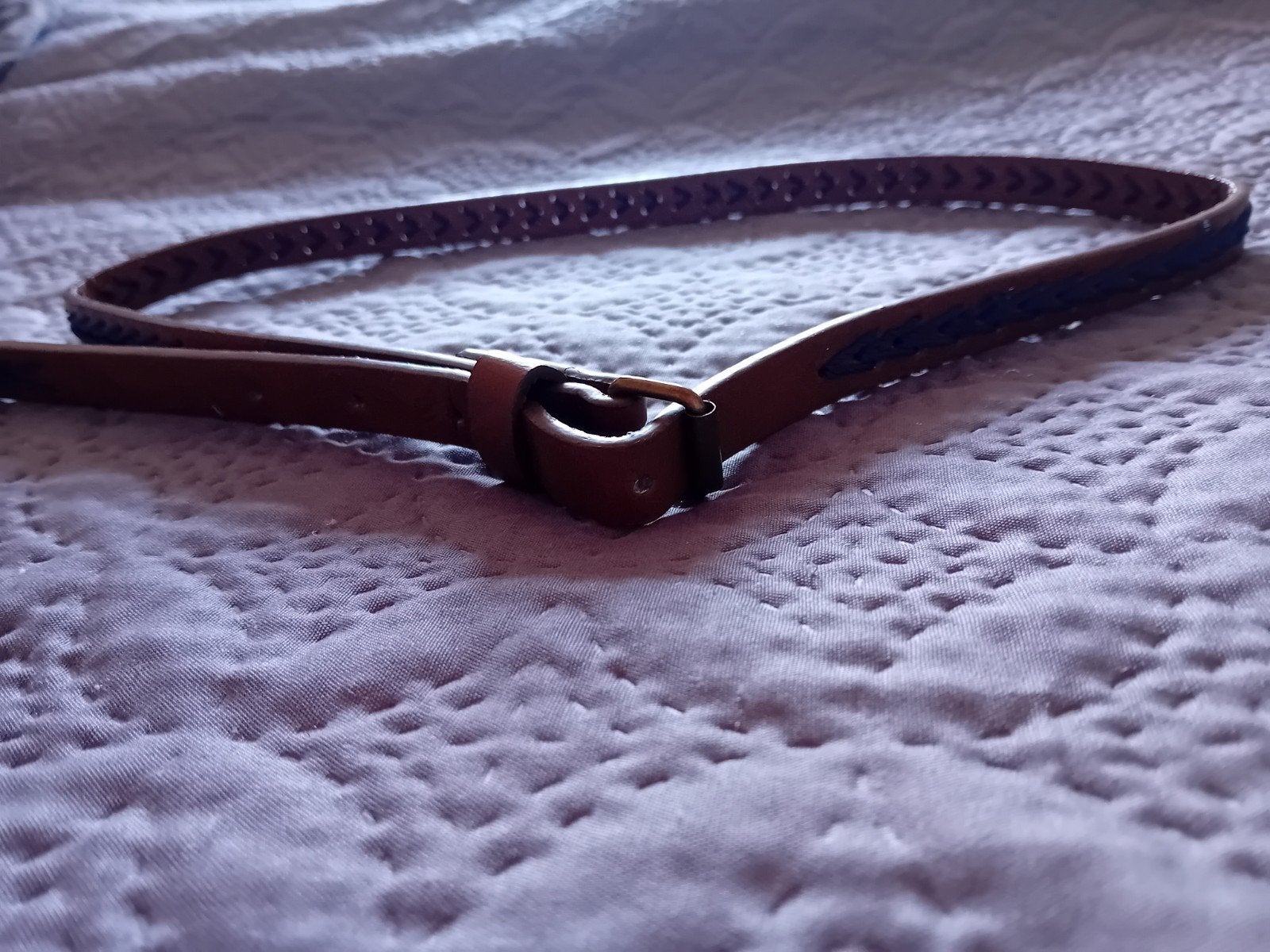 Bruin riempje met stiksel, 99 cm, Kleding | Dames, Riemen en Ceinturen, Ophalen of Verzenden, Zo goed als nieuw, Bruin, 90 tot 100 cm
