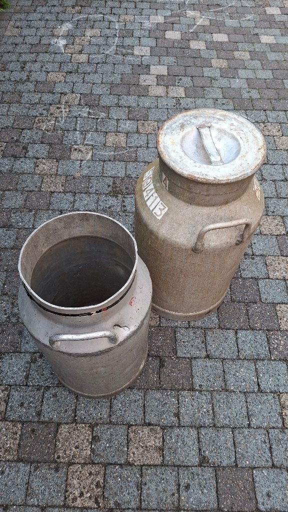 Oude aluminium melkbus, Ophalen, Gebruikt