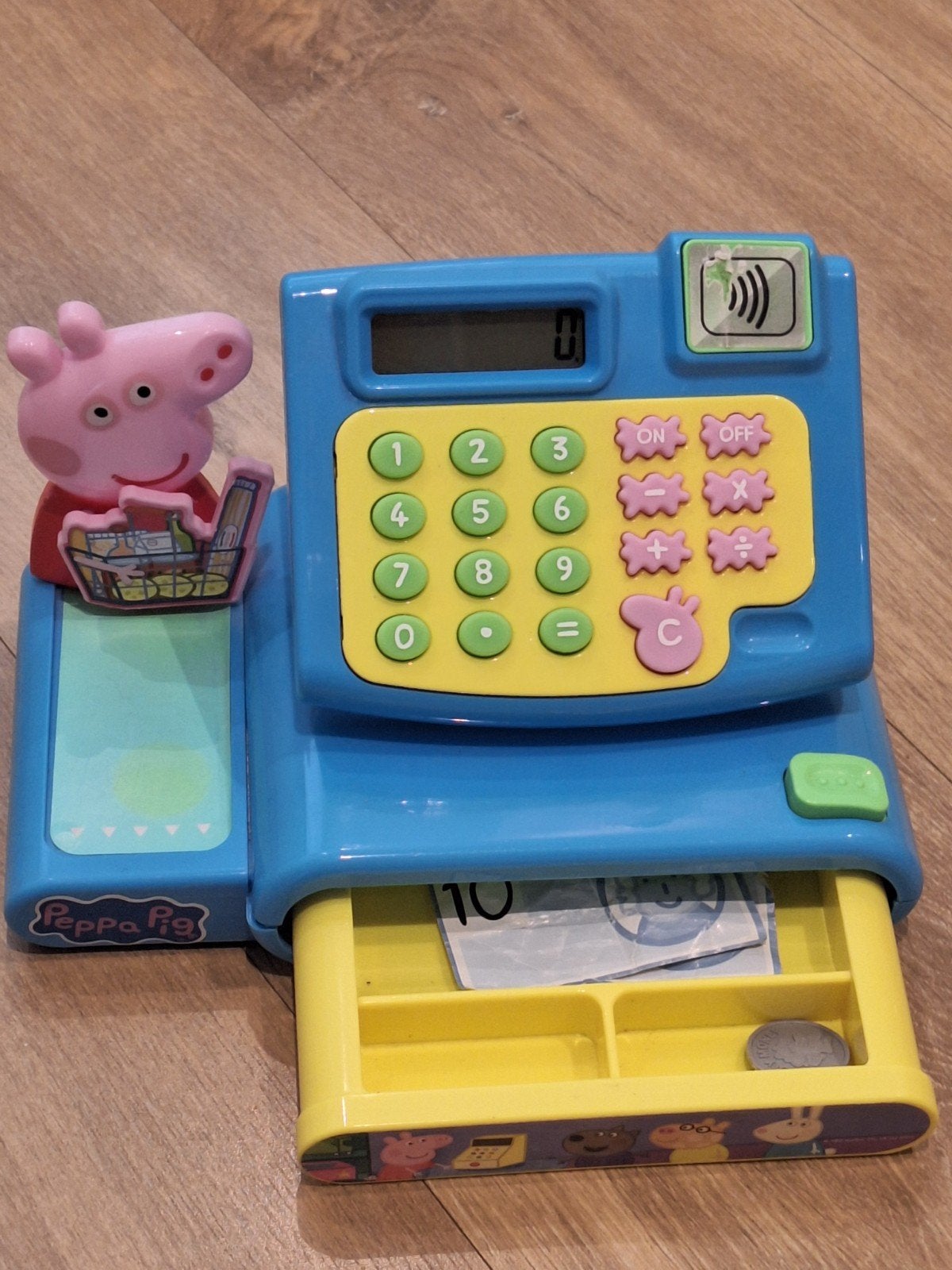 Peppa Pig speelgoedset: kassa, telefoon en spel Pop Up Peppa, Ophalen of Verzenden, Gebruikt, Jongen of Meisje