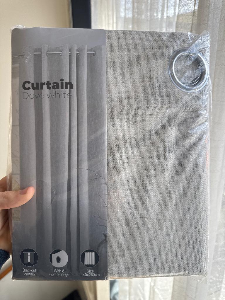 Curtains, 200 cm of meer, Modern, Dove White, Wit, 150 tot 200 cm
