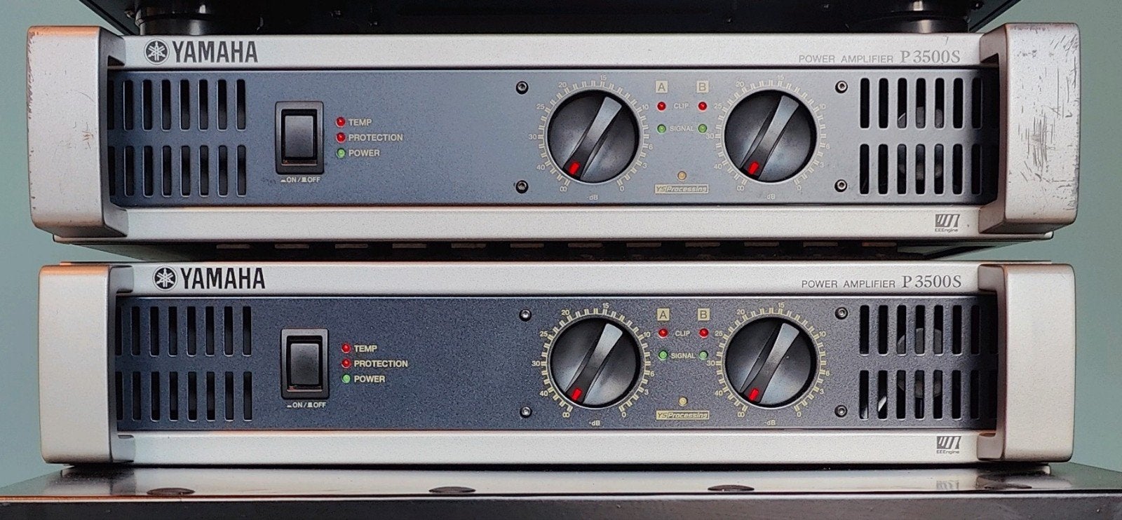 2 Yamaha P3500S eindversterkers, Ophalen, Stereo, 120 watt of meer, Yamaha
