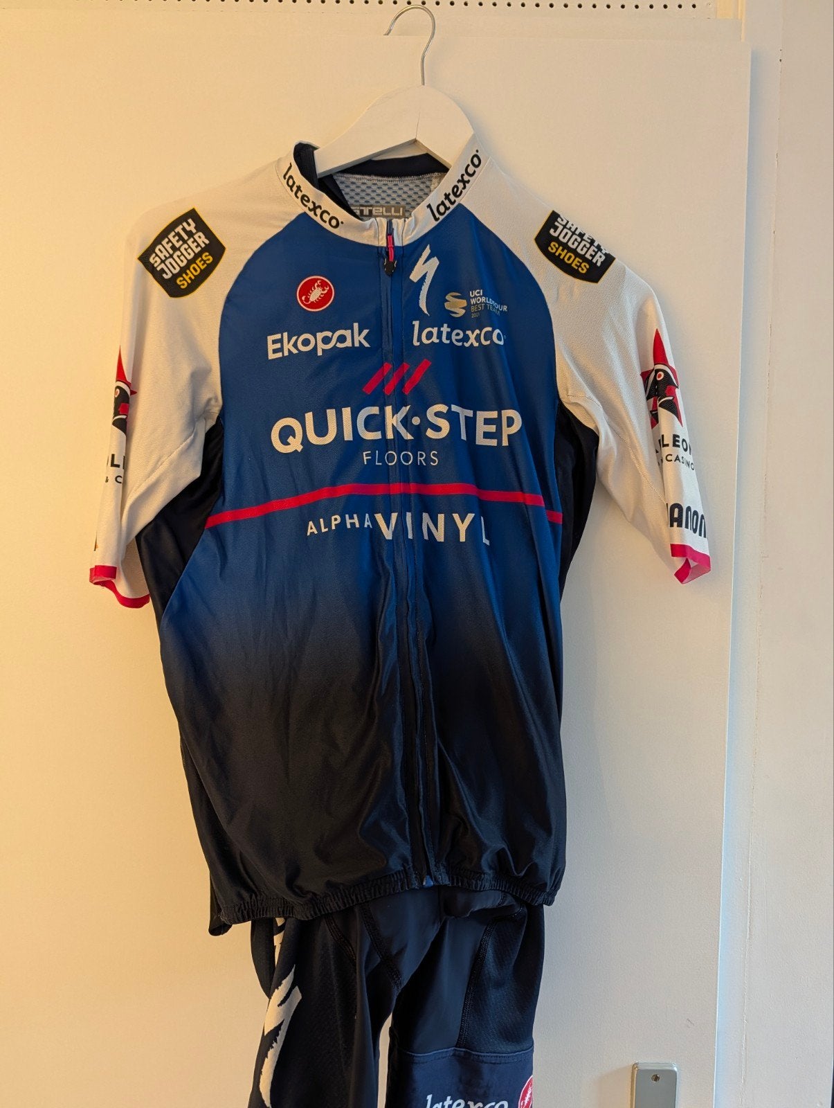 Castelli Soudal Quick-Step Wielren outfit - shirt L Broek xL, Fietsen en Brommers, Gebruikt, Castelli, Heren, Ophalen of Verzenden