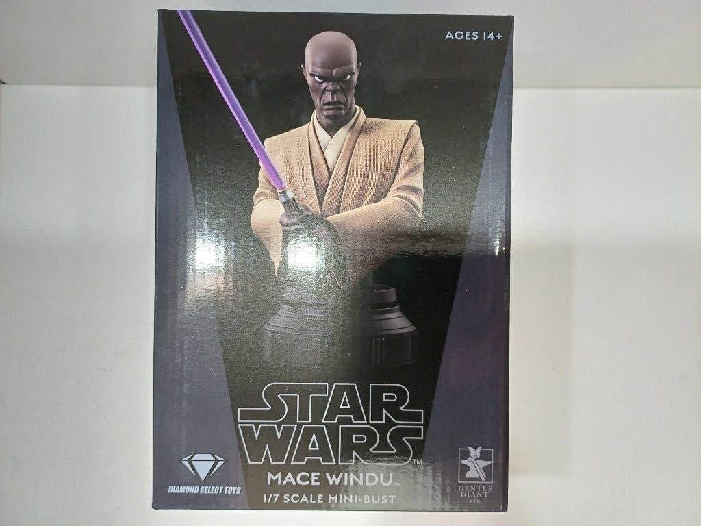 Star Wars Mace Windu Gentle Giant Bust 1/7 Scale Limited, Ophalen of Verzenden, Nieuw, Beeldje of Buste