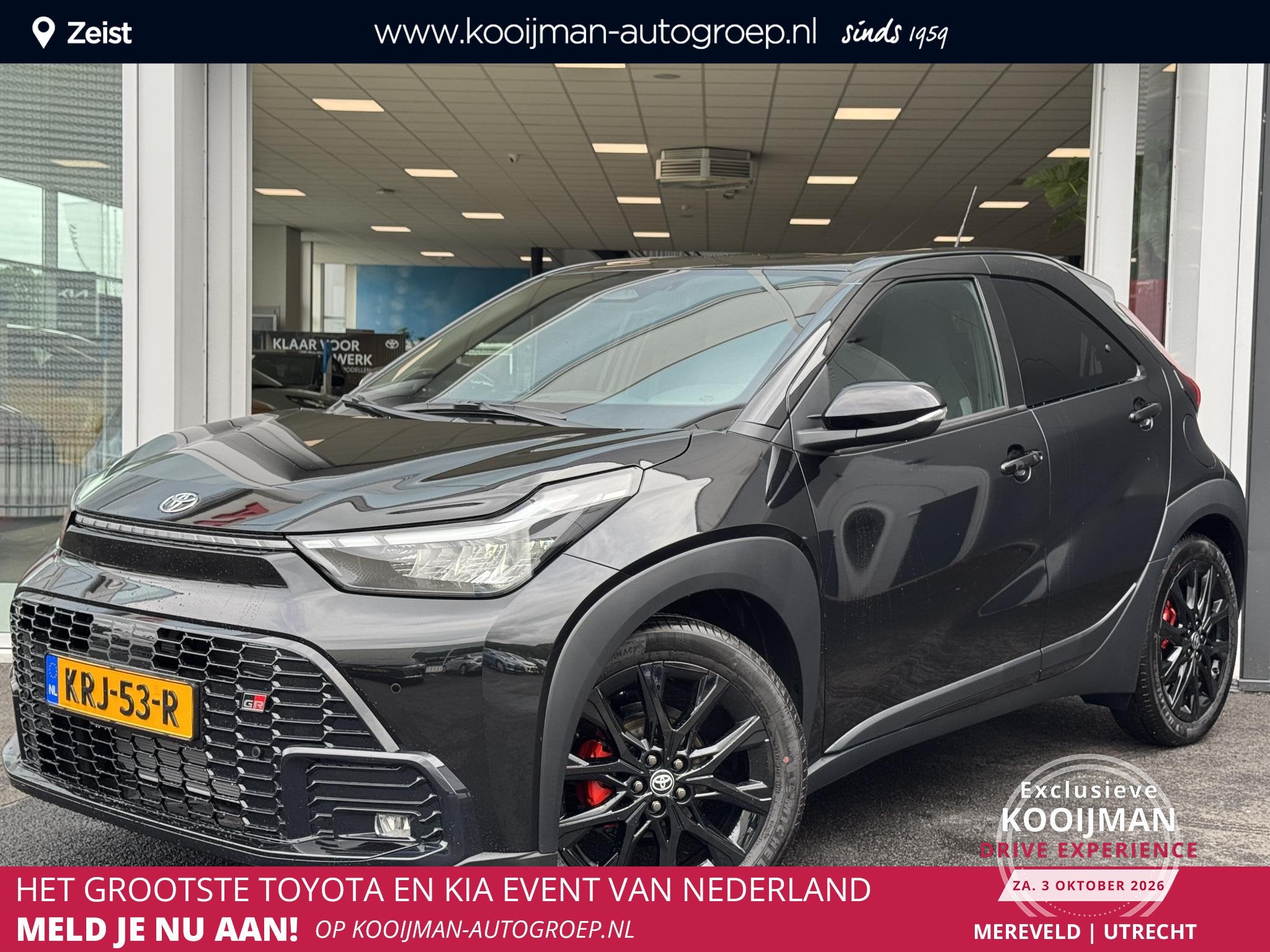Toyota Aygo X Hybrid 115 GR Sport Black Edition Rode remklau