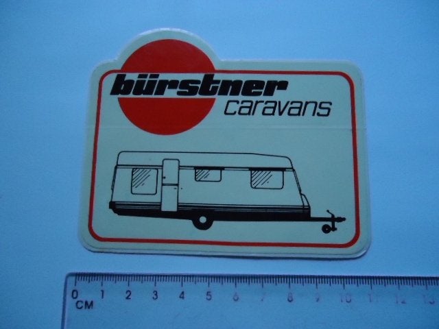 sticker oud BURSTNER Caravan kamperen auto oldtimer camper, Verzenden, Zo goed als nieuw, Bedrijf of Vereniging