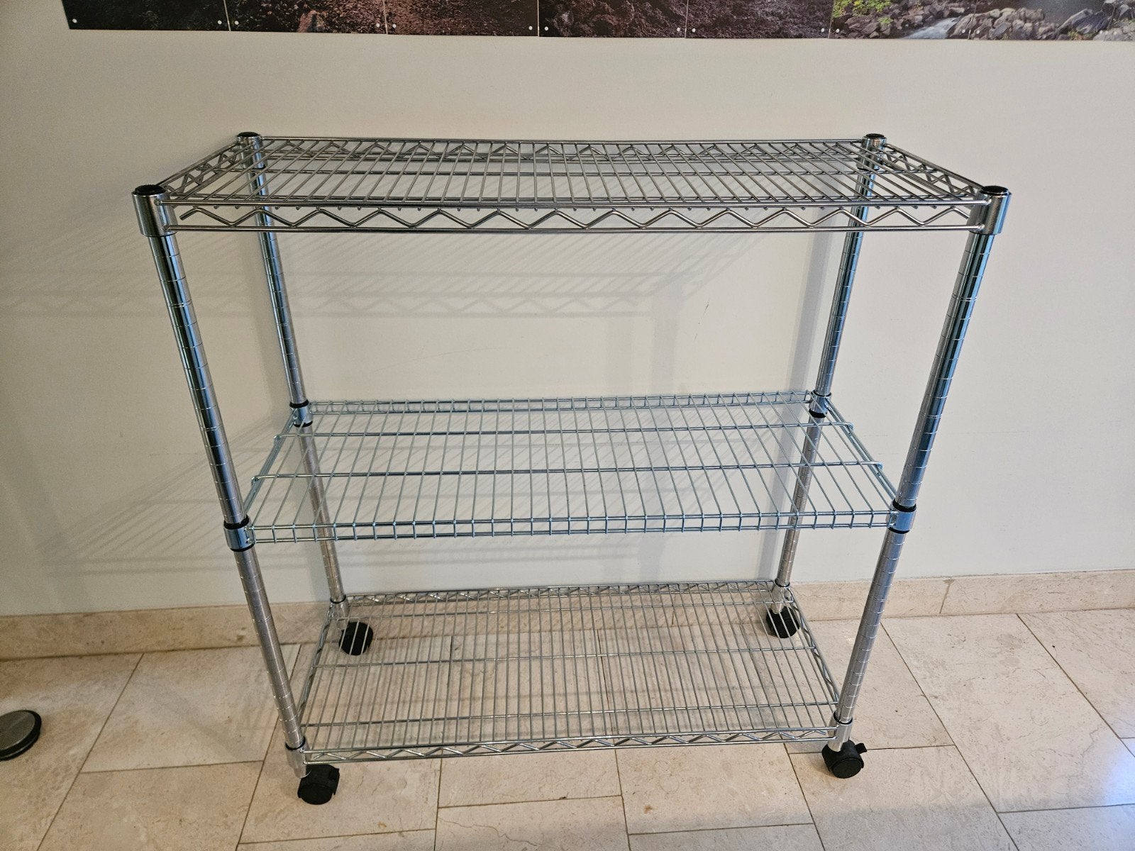 Ikea Omar Stellingkast Verzinkt 92x36x94 cm met wielen, Ophalen, Zo goed als nieuw