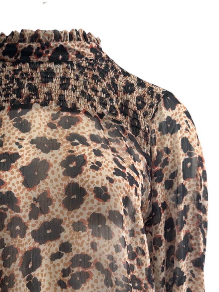 Damsel in a Dress shirt lange mouw L, Maat 38/40 (M), Bruin, Ophalen of Verzenden, Zo goed als nieuw