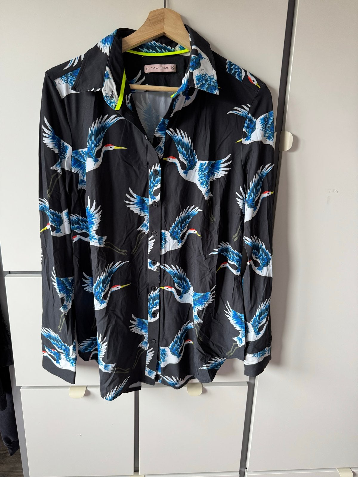 Poppy bird blouse, maat XL, Ophalen of Verzenden, Zo goed als nieuw, Maat 46/48 (XL) of groter, Zwart