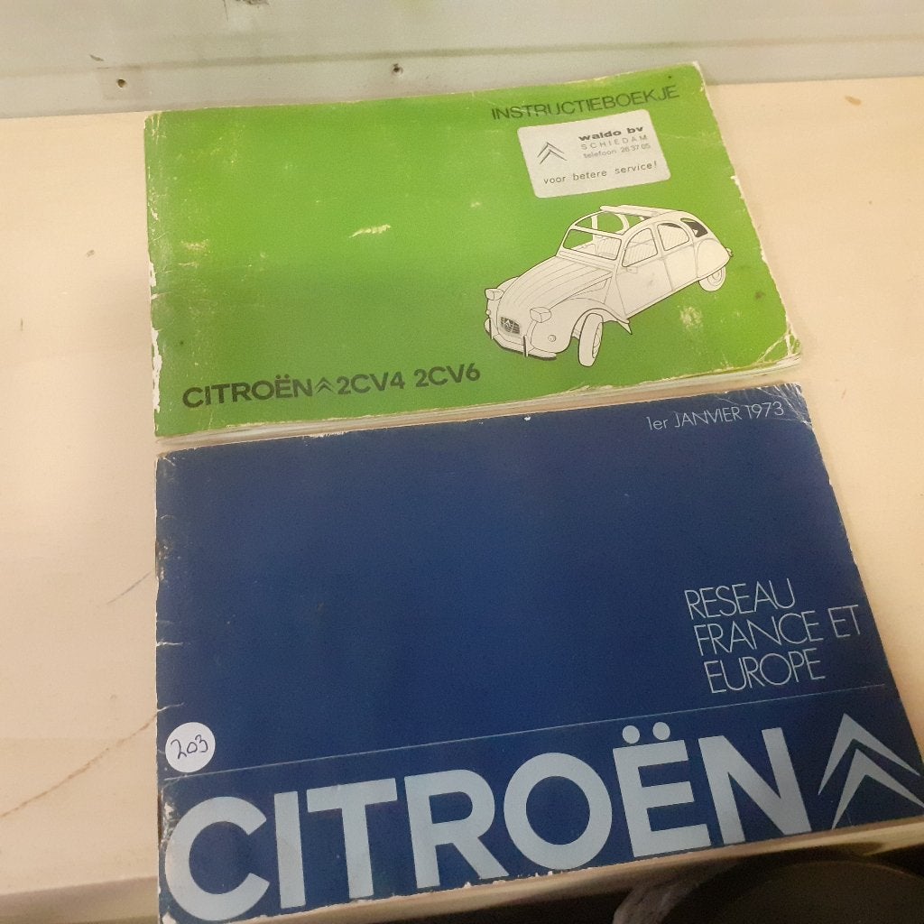 Nr. 203 Instructieboekje Citroën 2cv4 2cv6, Ophalen of Verzenden