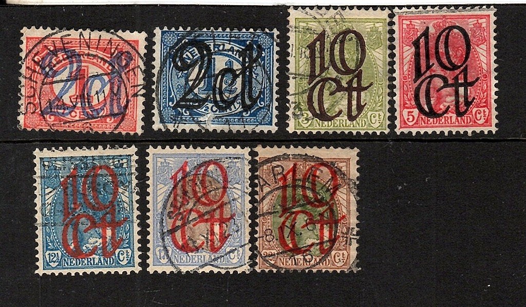 nvph 114-120 opruimingsuitgifte gebruikt zie scan 451, Postzegels en Munten, Ophalen of Verzenden, T/m 1940, Gestempeld