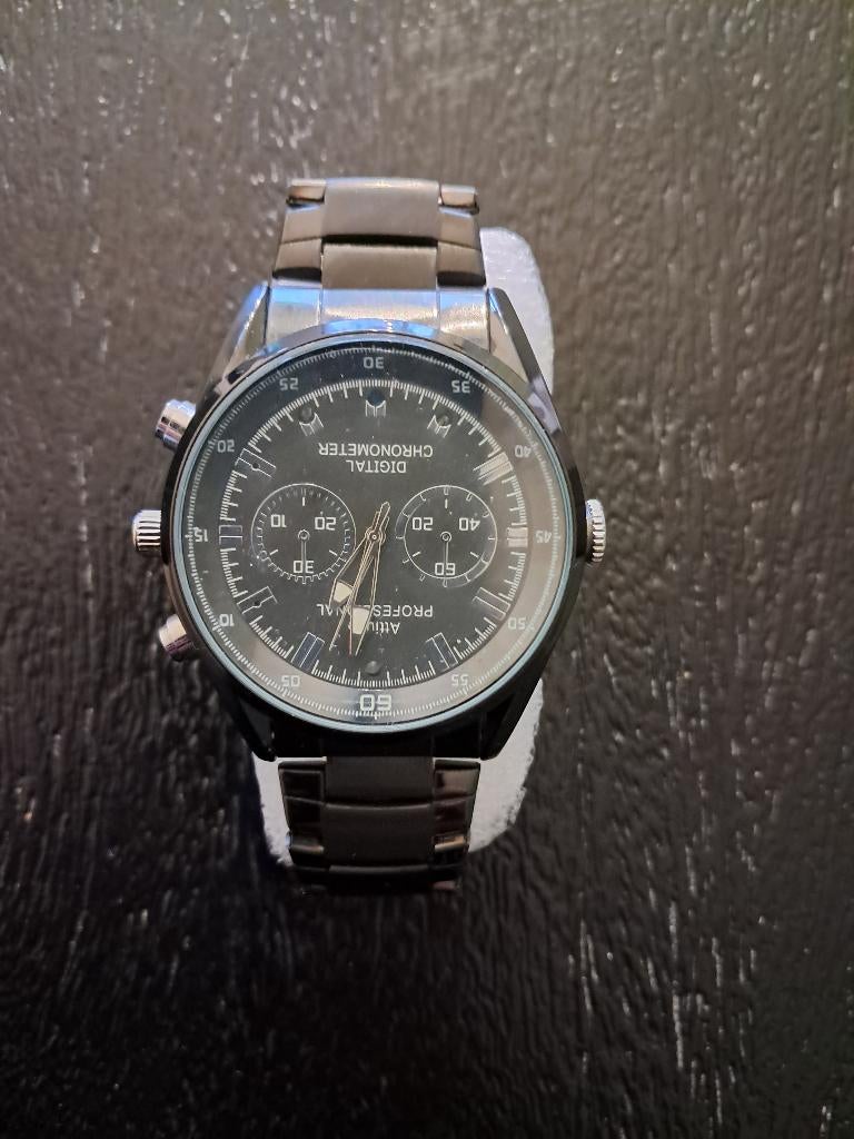 Luxe Camera Watch / Spy Horloge, Overige merken, Staal, Staal, Polshorloge