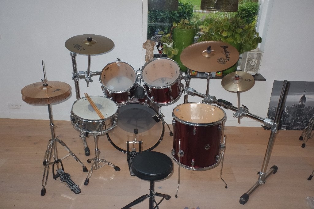 Sonor Drumstel met PDP Super Rack en uitgebreide bekkenset, Ophalen, Gebruikt, Sonor