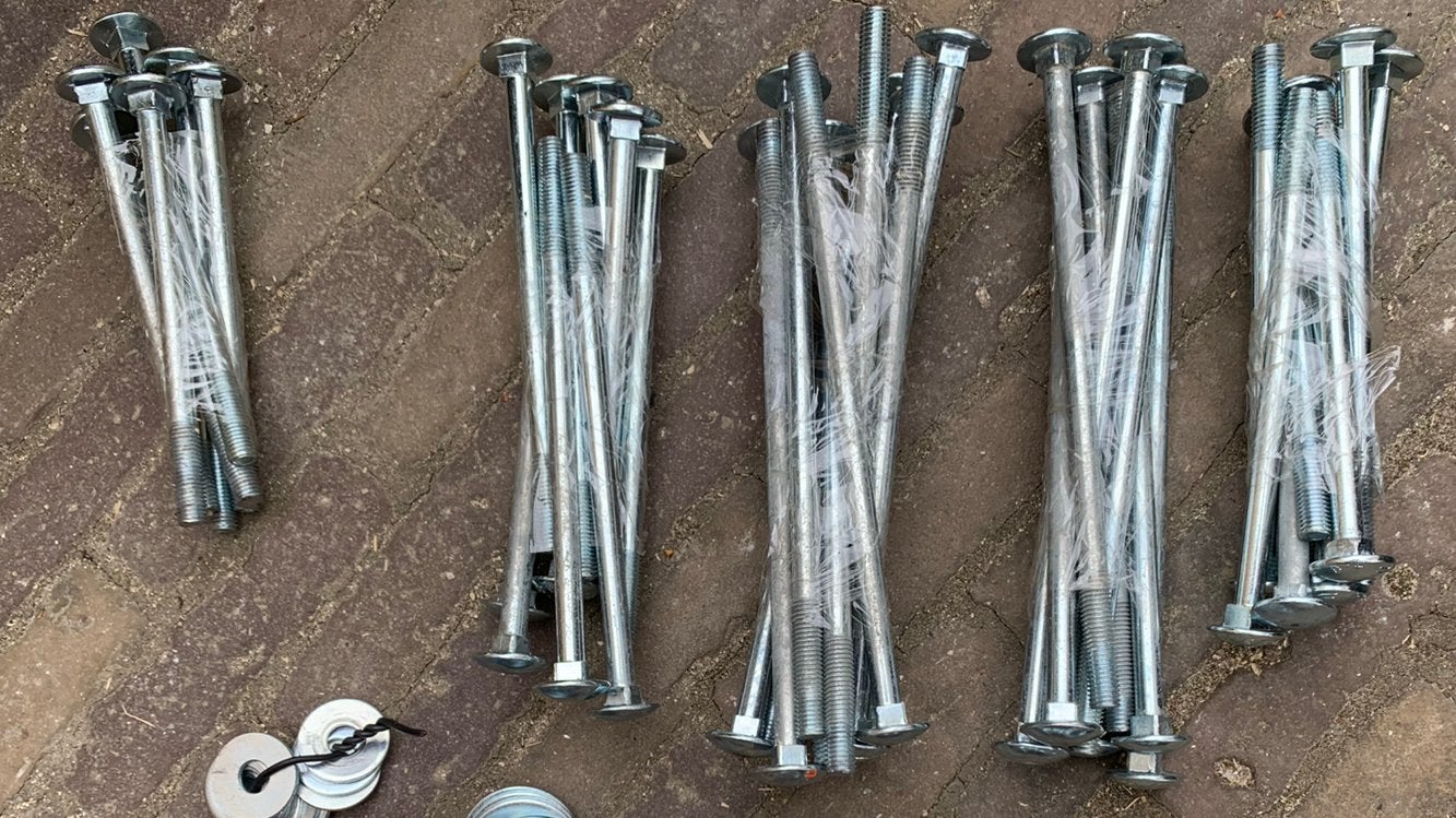 Partij slotbouten m12 x lengte 200,250,300mm verzinkt, Ophalen, Zo goed als nieuw, 250 mm of meer, Bouten of Moeren