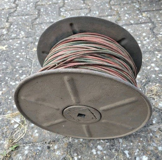 Reel cable No4 mk1, Kabel haspel met oude draad, Verzamelen, Militaria | Tweede Wereldoorlog, Ophalen of Verzenden, Nederland