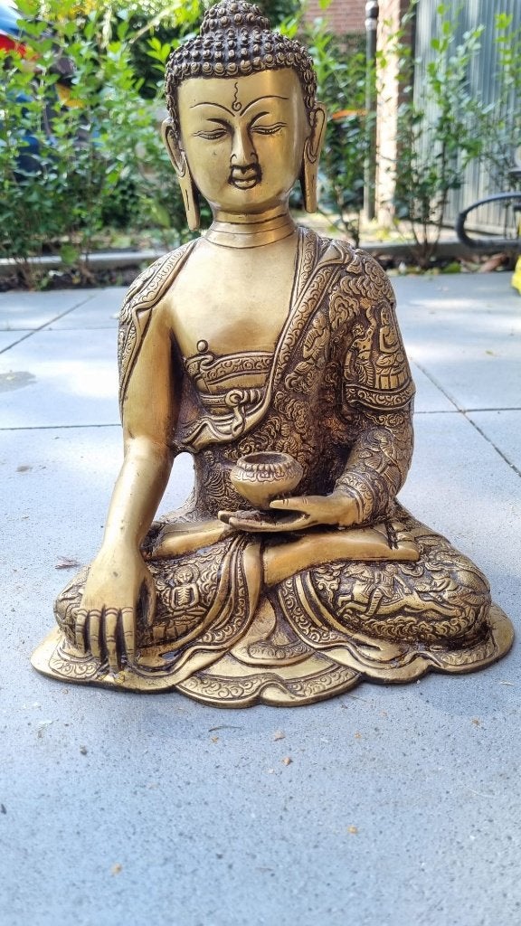 Boeddha in de Bhumisparsha Mudra, Ophalen, Gebruikt, Overige materialen, 30 cm