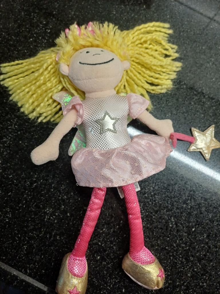 Jellycat Prinses Knuffel - Zachte Fee met Toverstaf, Jellycat, Overige typen, Ophalen of Verzenden, Zo goed als nieuw