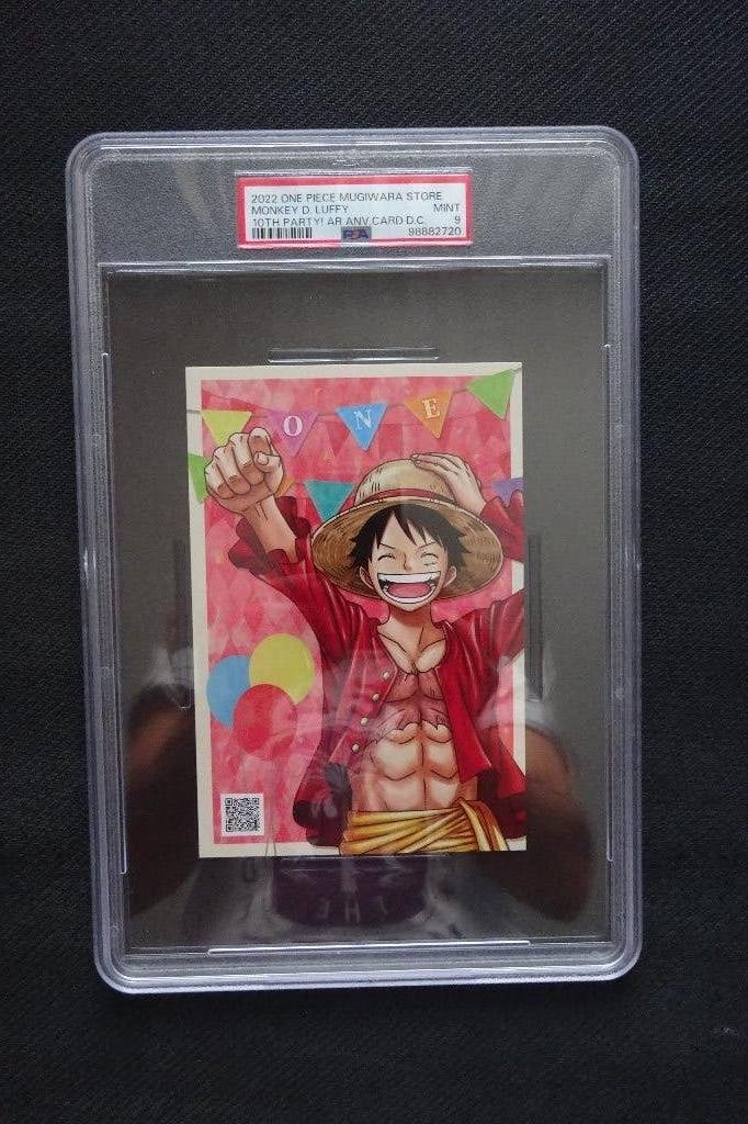 One Piece MONKEY D. LUFFY 10th Anniversary Japanse PSA 9, Ophalen of Verzenden, Nieuw, Losse kaart