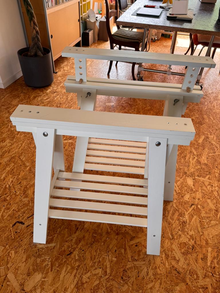 Twee verstelbare IKEA schragen, Ophalen, Gebruikt, Overige vormen, 50 tot 100 cm