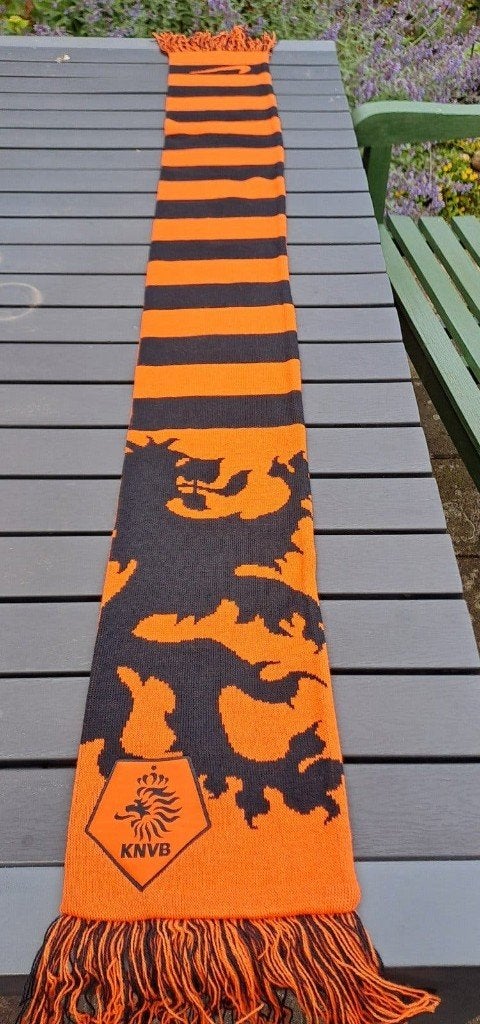Oranje KNVB Nike sjaal met leeuw - Nederland voetbal, Onbekend, Ophalen of Verzenden, Zo goed als nieuw, Onbekend