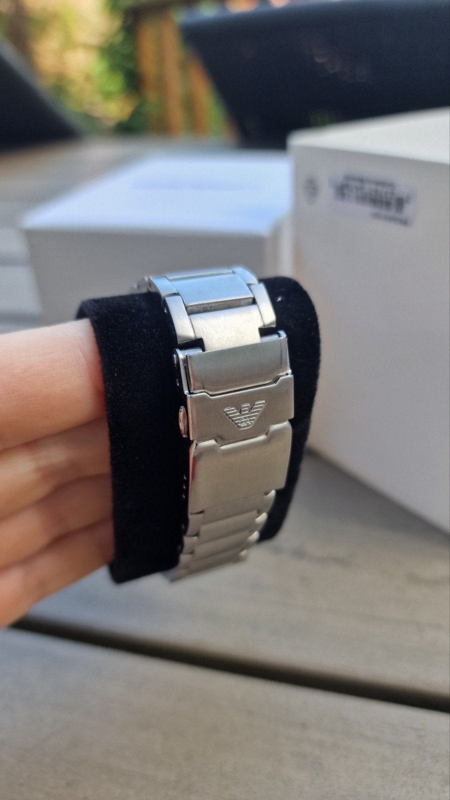 Emporio Armani AR11589 Herenhorloge - Stijlvol en Modern, Ophalen of Verzenden, Zo goed als nieuw, Staal, Overige merken