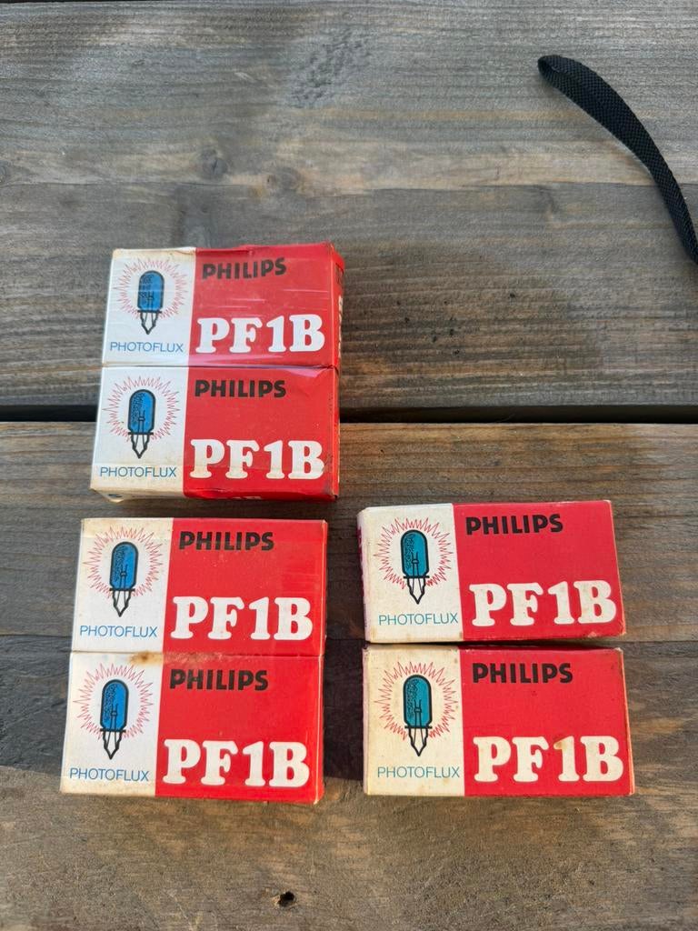 Vintage Philips PF1B flitslampjes (Photoflux), Verzenden, Niet werkend, Overige merken