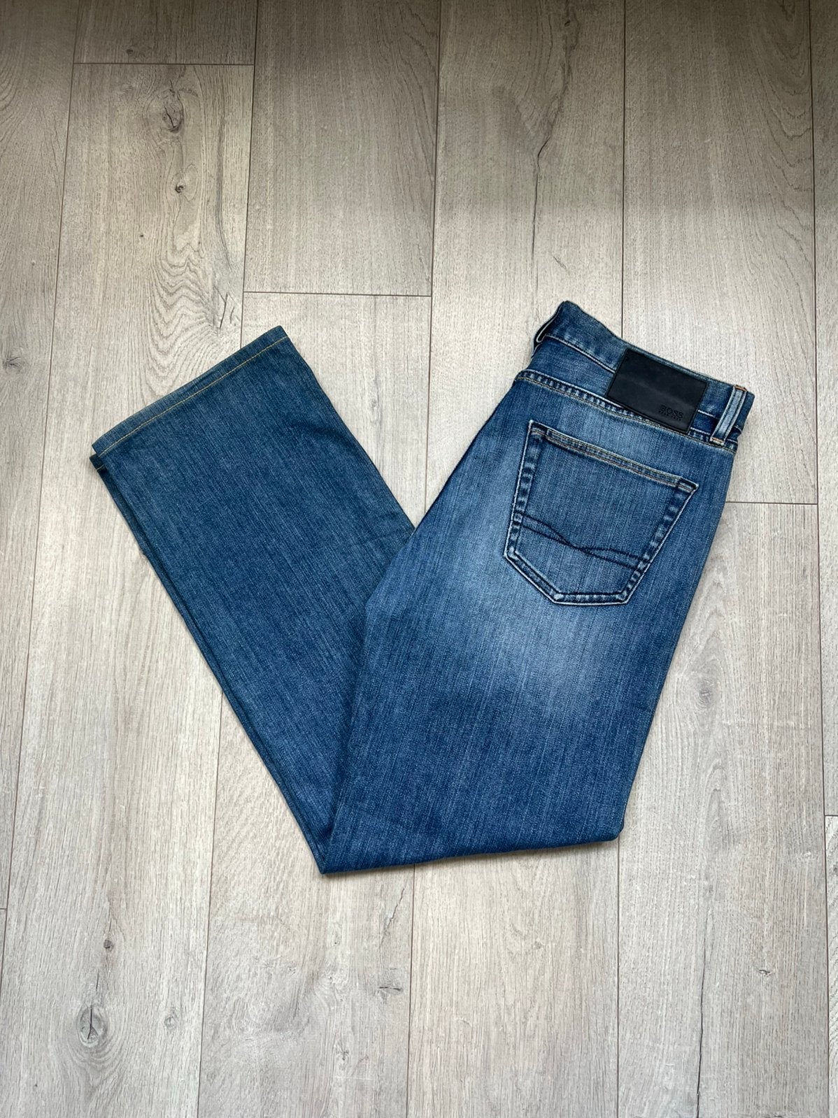 Hugo Boss Jeans - Maat 34-34, Verzenden, Zo goed als nieuw, Blauw, W33 - W34 (confectie 48/50)