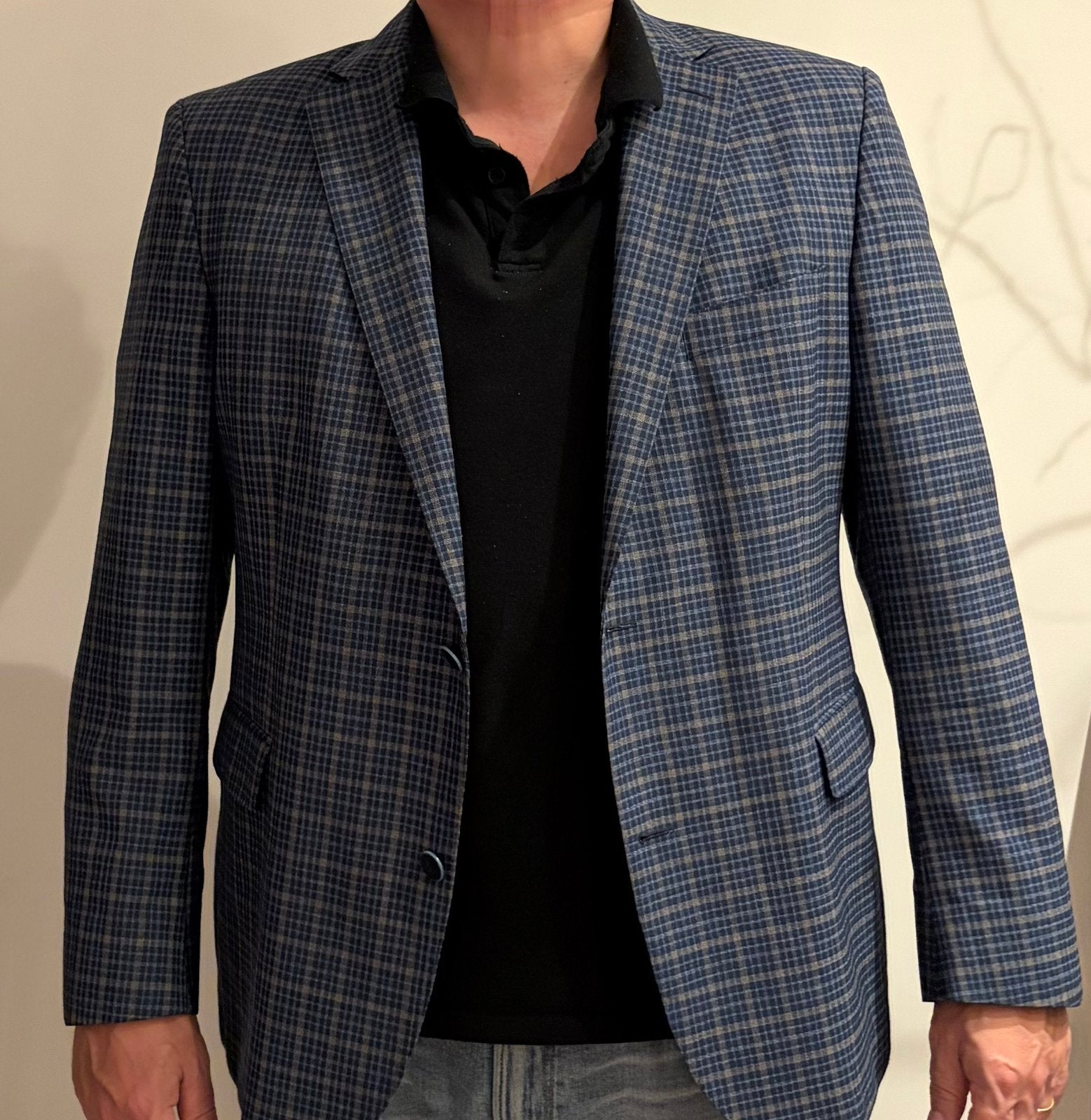 Koopje! Eduard Dressler colbert – 100% wol – maat 26, Ophalen of Verzenden, Zo goed als nieuw, Maat 48/50 (M), Blauw