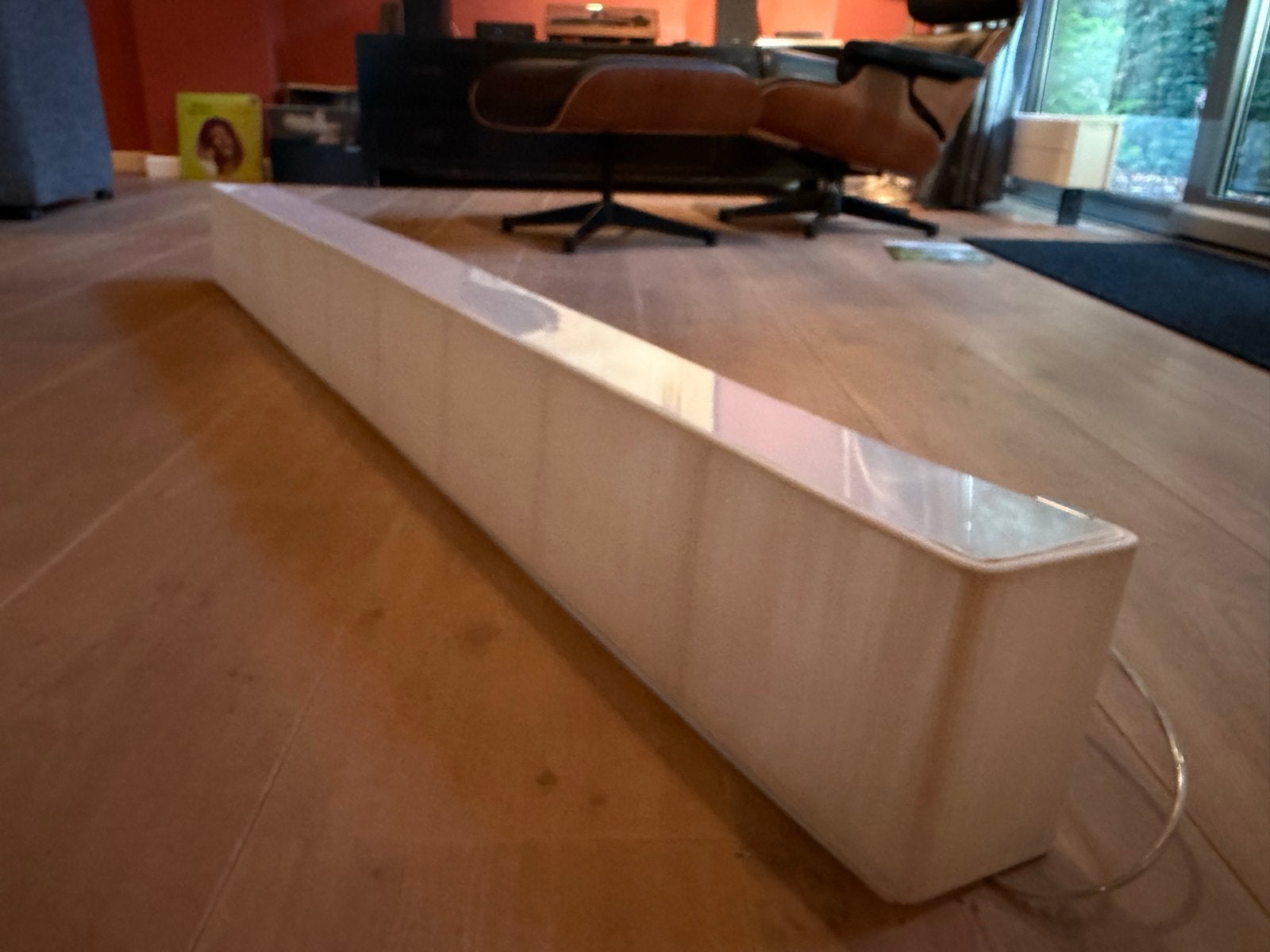 Lange witte designlamp - La Relco, Gebruikt, Italiaans design jaren 70-80, Metaal, 150 tot 200 cm