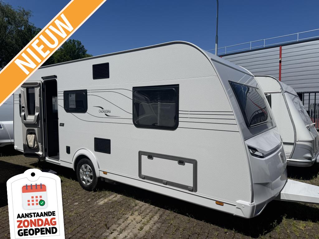Tabbert Cazadora 550 E, Enkele bedden, Rondzit, Zondag open, Caravans en Kamperen, Schokbreker, Rondzit, Tabbert, Bedrijf