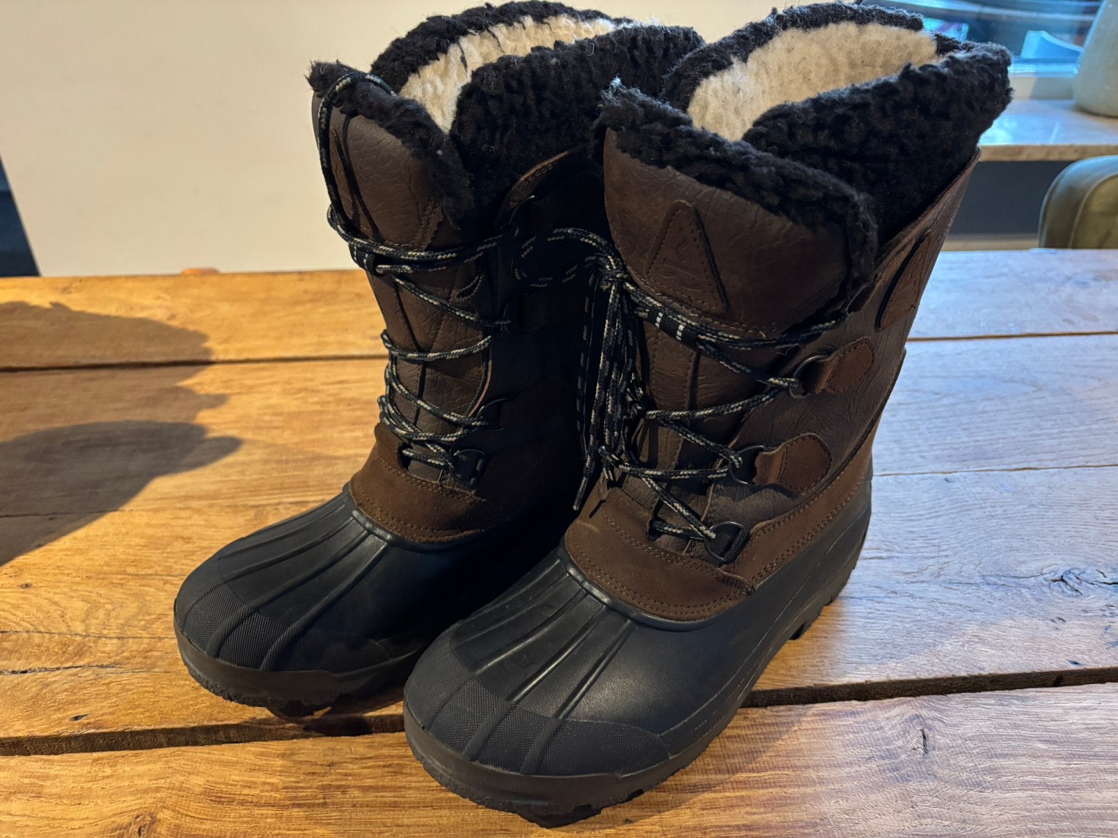 Leren laarzen bruin - maat 42, Bruin, Boots, Ophalen of Verzenden, Zo goed als nieuw