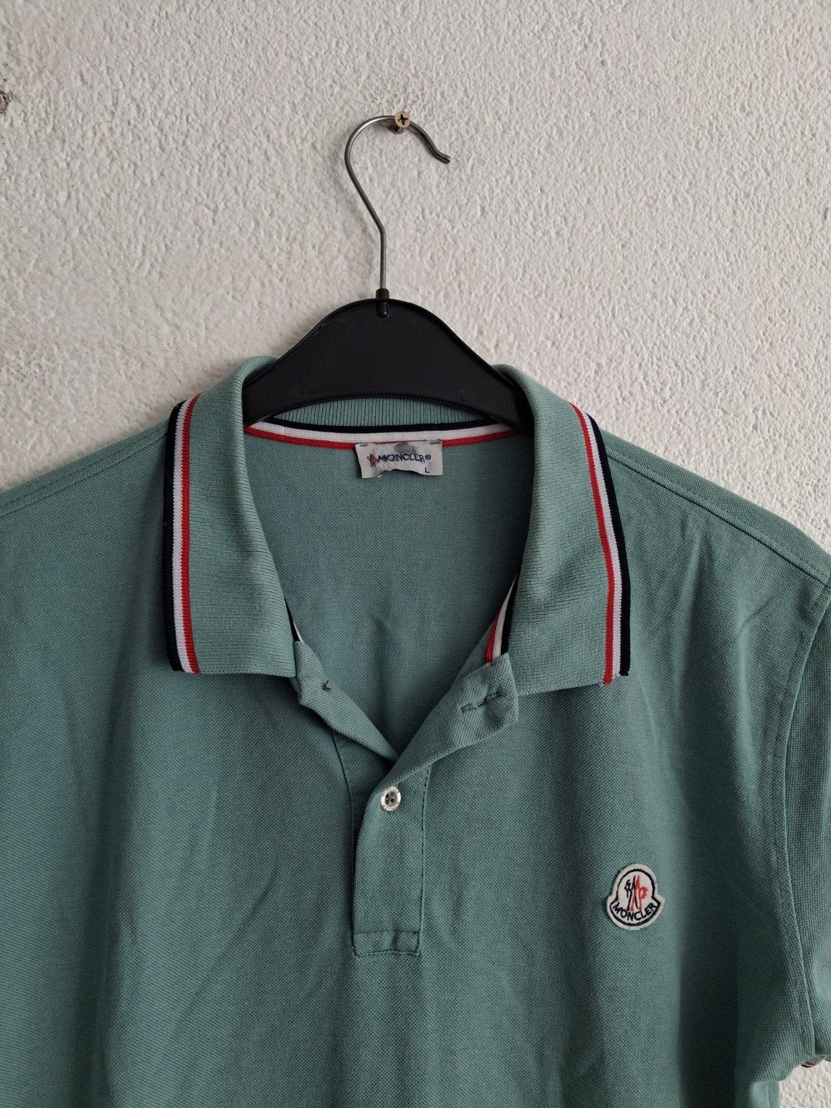 Moncler Polo Shirt - Maat L - Zo goed als nieuw, Maat 52/54 (L), Moncler, Ophalen of Verzenden, Zo goed als nieuw