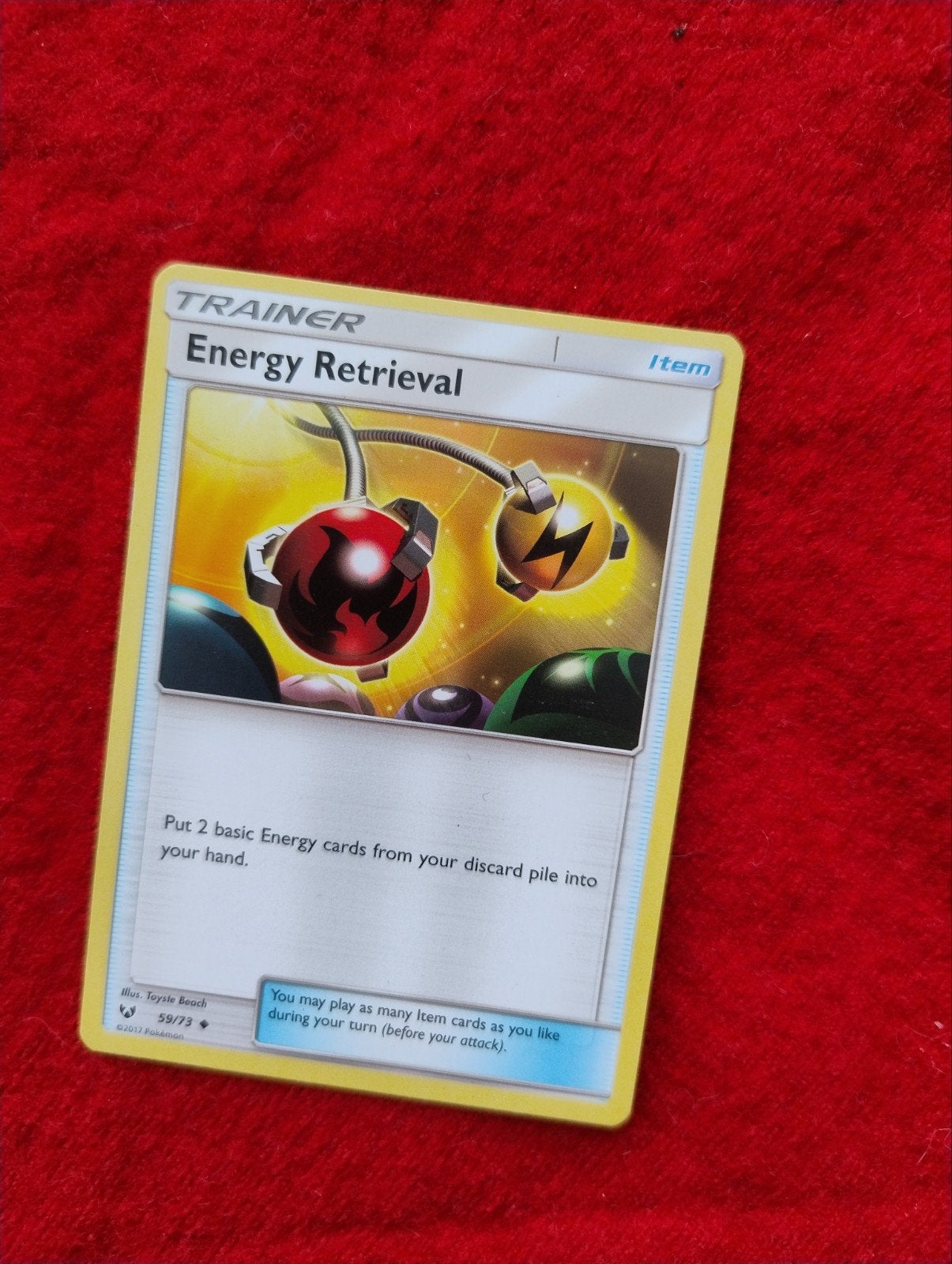 Pokémon TCG: Energy Retrieval Trainer Kaart (59/73), Ophalen of Verzenden, Zo goed als nieuw, Losse kaart