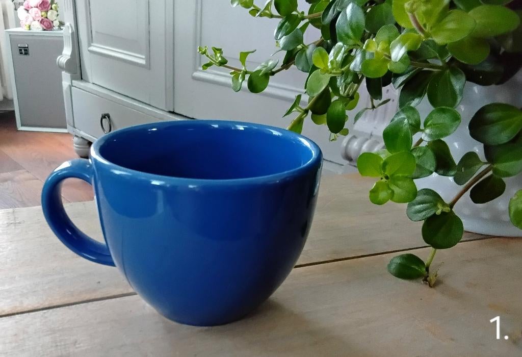 kopjes van Palacio - blauw - blauwe (verschillend), Keramiek, Ophalen of Verzenden, Zo goed als nieuw, Overige stijlen