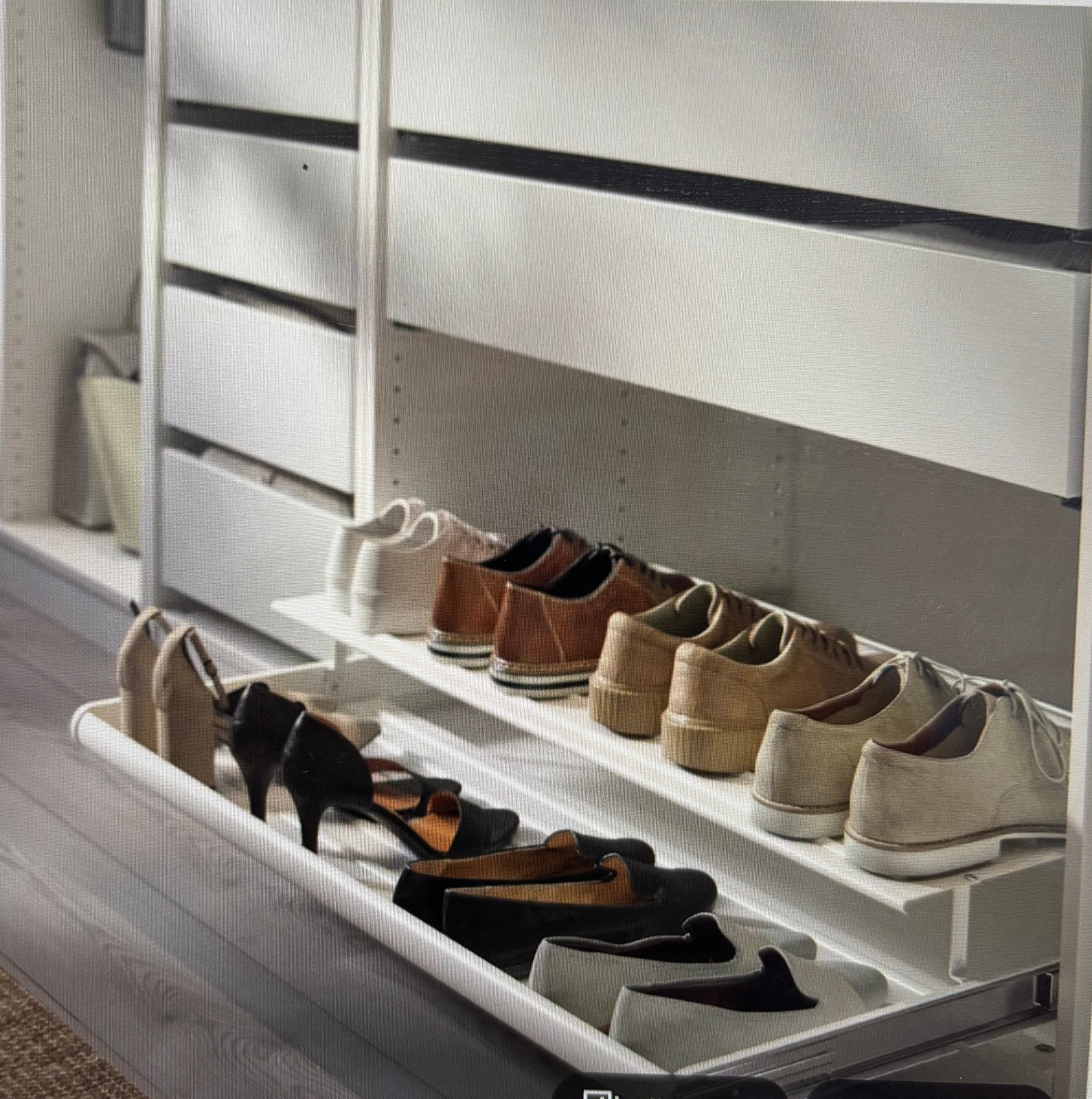 Uitrekbaar schoenenrek wit PAX kast Ikea 4 stuks, Huis en Inrichting, Ophalen, Gebruikt