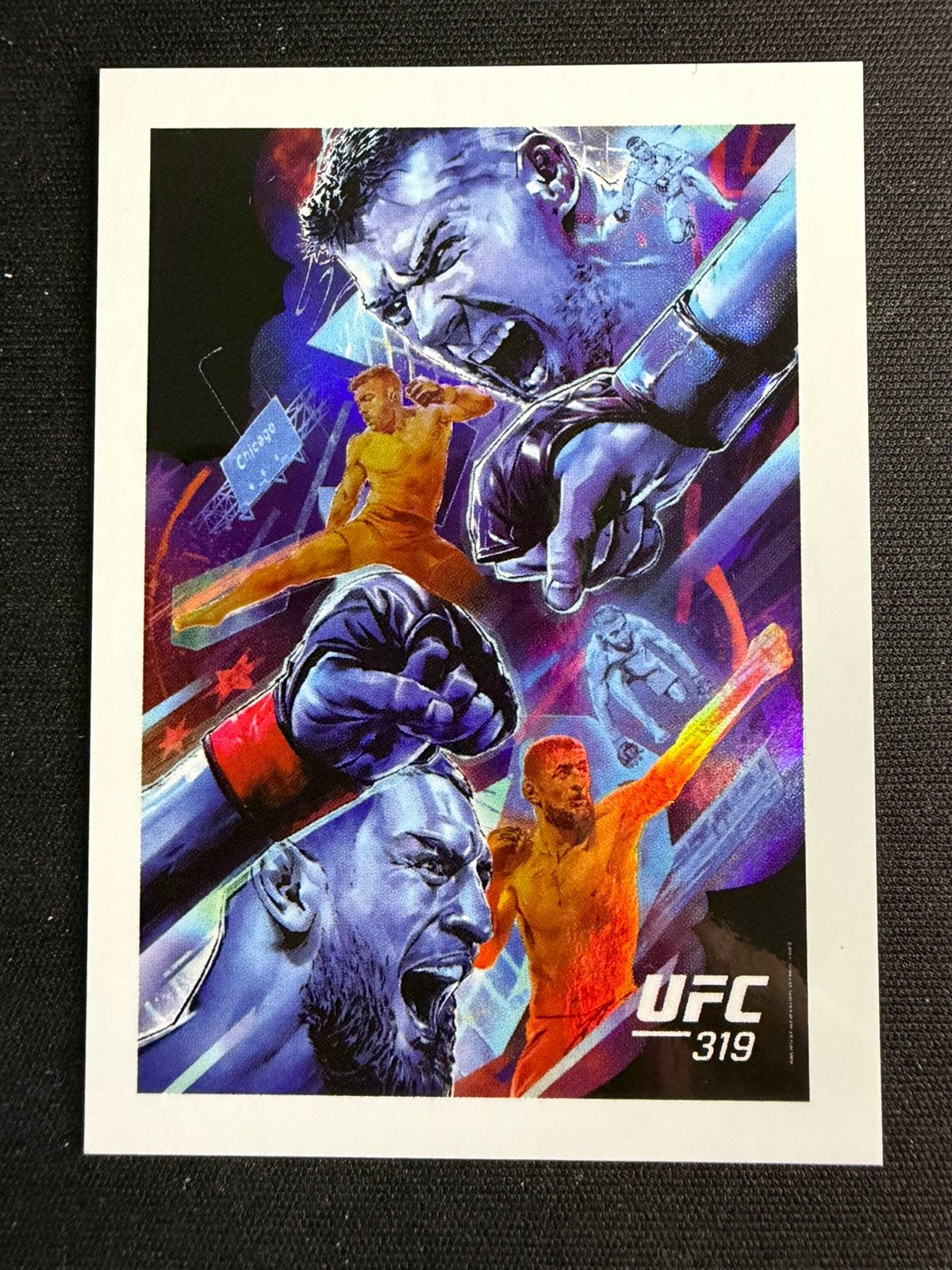 UFC 319 Poster Card Topps NOW, Ophalen of Verzenden, Zo goed als nieuw, Plaatje