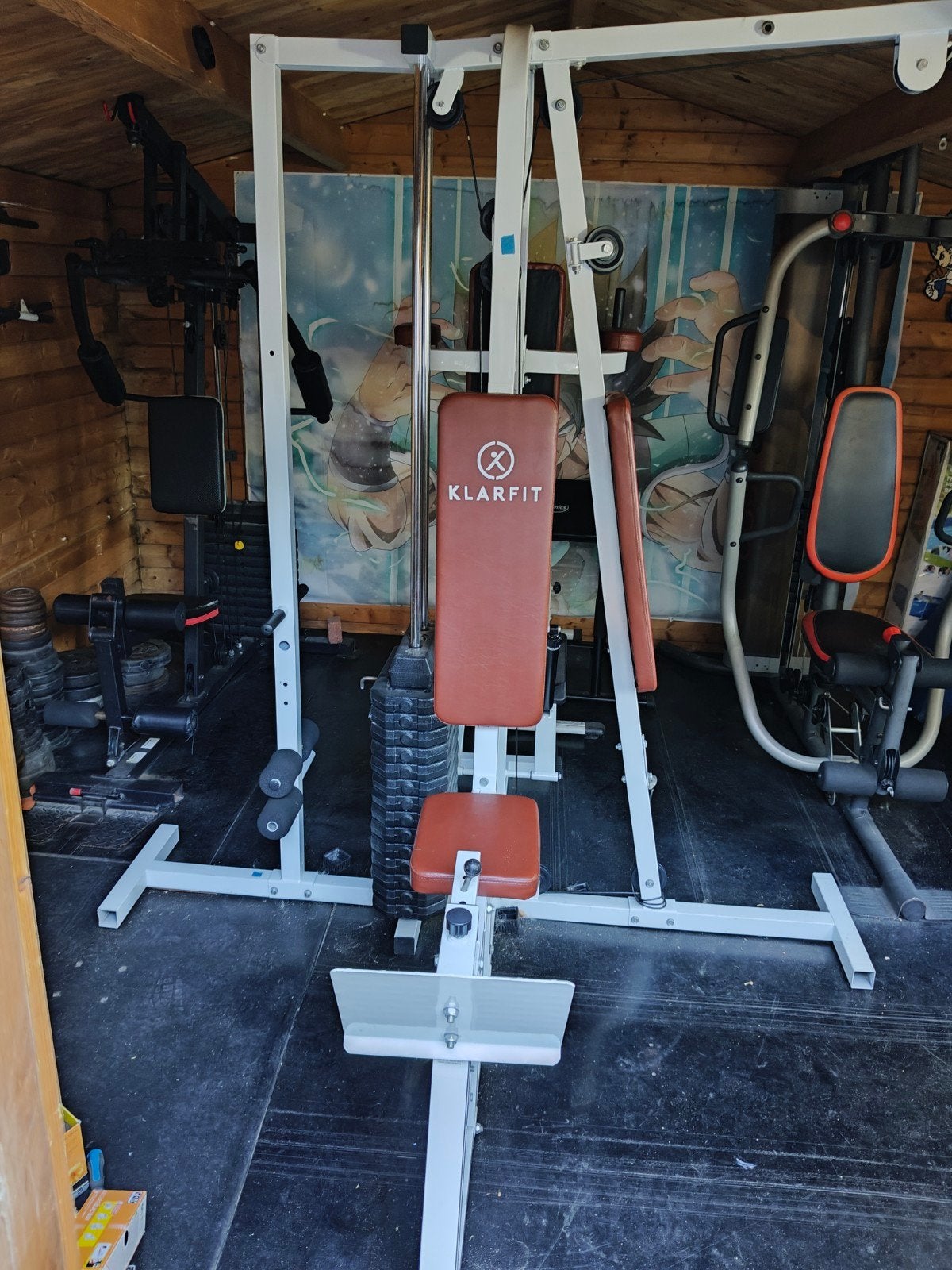 legpress krachtstations klarfit  fitnistation home gym, Ophalen, Gebruikt, Krachtstation