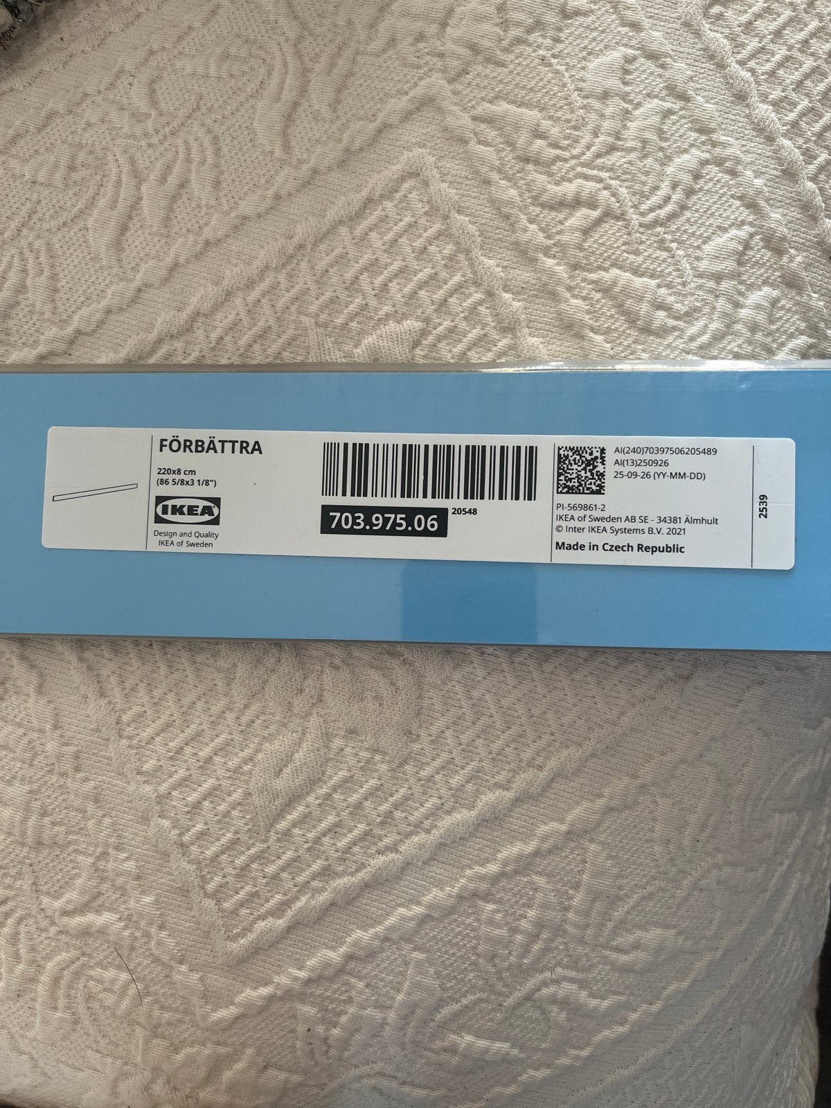 IKEA FÖRBÄTTRA afdekpaneel 220x8 cm (nieuw), Ophalen of Verzenden, Nieuw