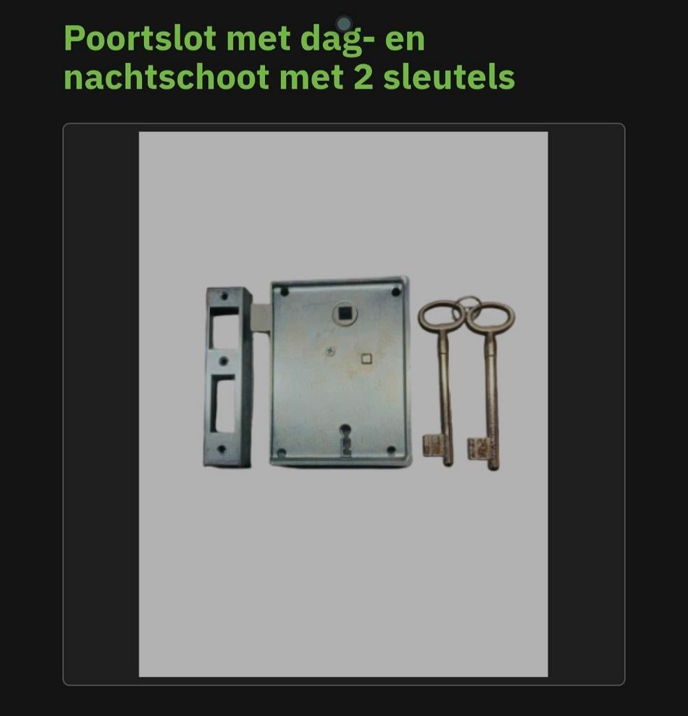 Poortslot met kruk 2 sleutels, Overige materialen, Mejawa@kruk.nl, Amsterdam, Nieuw