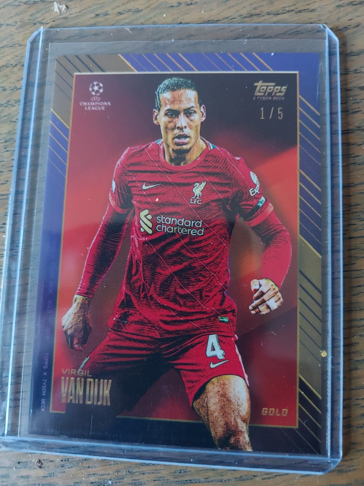 Virgil van Dijk Topps Champions League kaart 1/5, Verzamelen, Ophalen of Verzenden, Zo goed als nieuw, Buitenlandse clubs, Spelerskaart