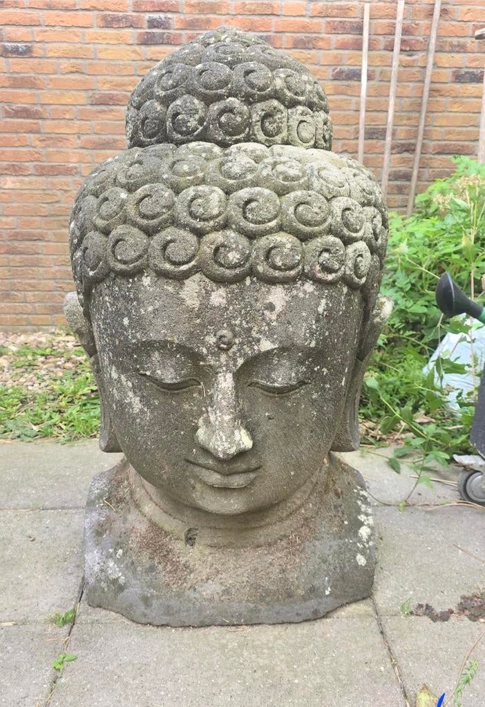 Prachtig groot authentiek Boeddah beeld, Tuin en Terras, Tuinbeelden, Ophalen, Gebruikt, Steen, Boeddhabeeld