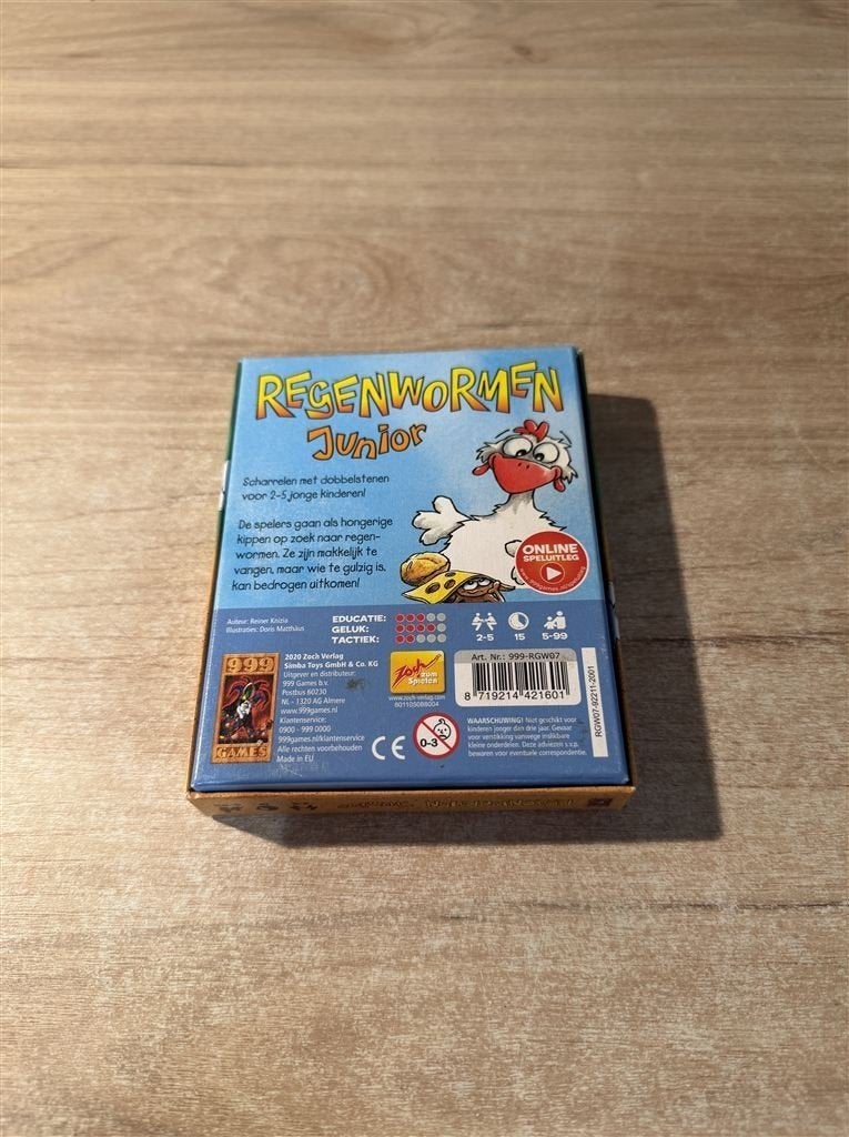 regenwormen junior - 999 games - S7111, Verzenden, Zo goed als nieuw