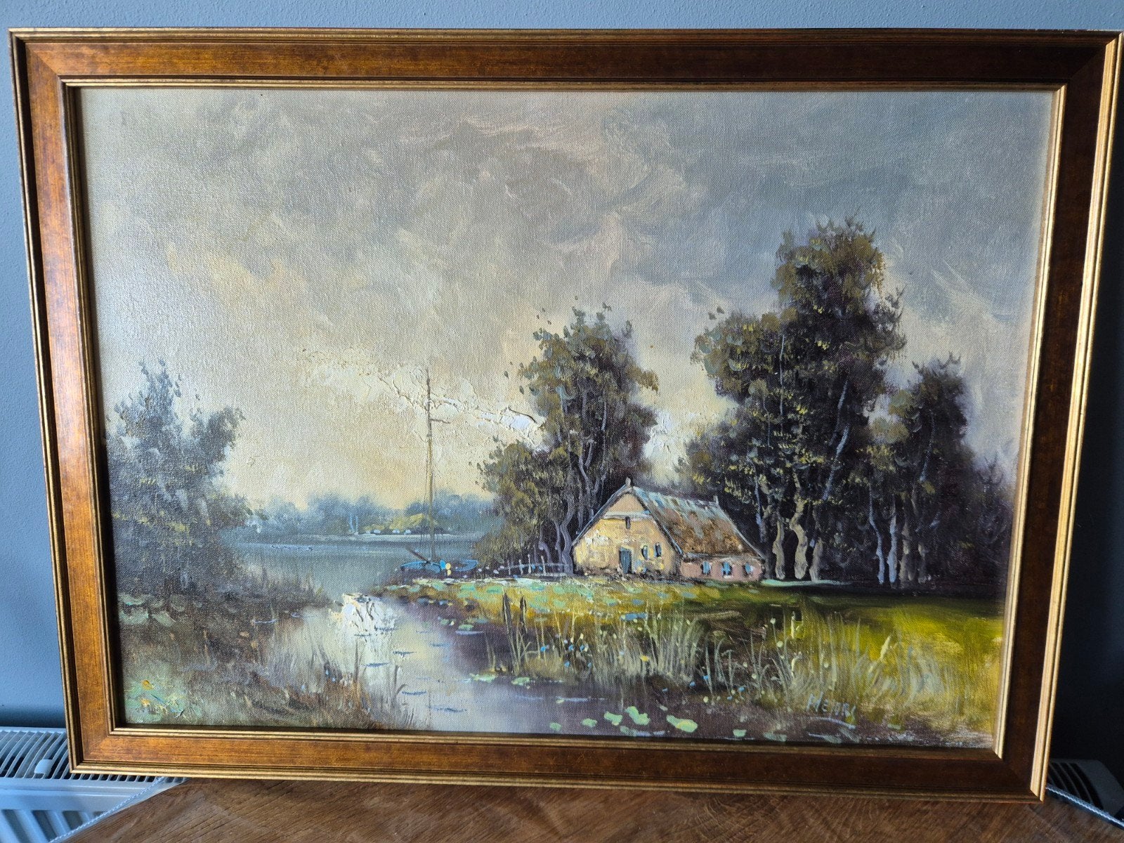 Ingelijst schilderij, mogelijk een print, Huis en Inrichting, 50 – 75, Gebruikt, Ophalen of Verzenden, Schilderij
