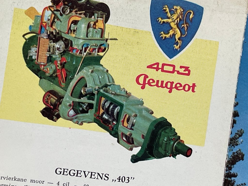 Folder Peugeot 203 en 404 en D4A uit 1960, Ophalen of Verzenden, Zo goed als nieuw, Peugeot