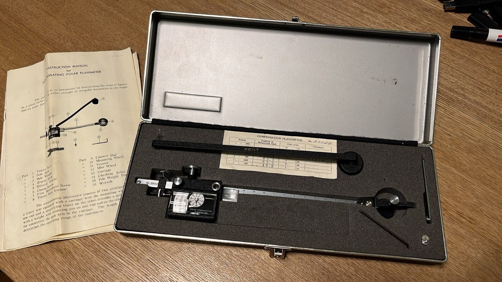 instrument, Kent Compensating polar planimeter, Antiek en Kunst, Ophalen of Verzenden