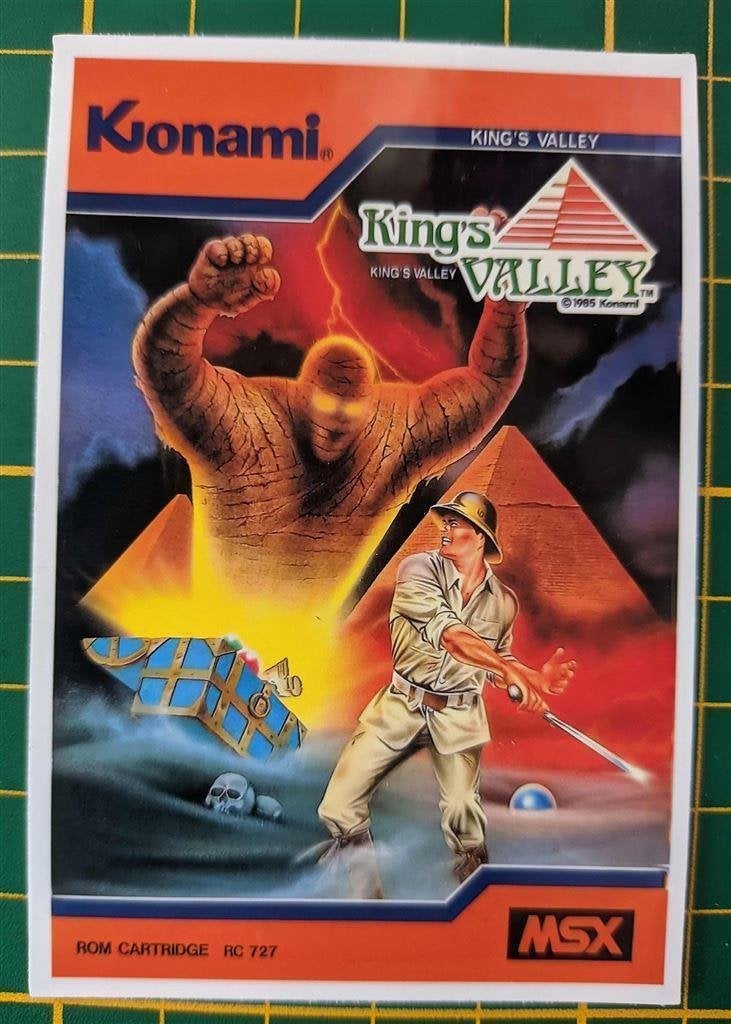 KING\'S VALLEY KONAMI MSX STICKER, Verzenden, Nieuw, Bedrijf of Vereniging