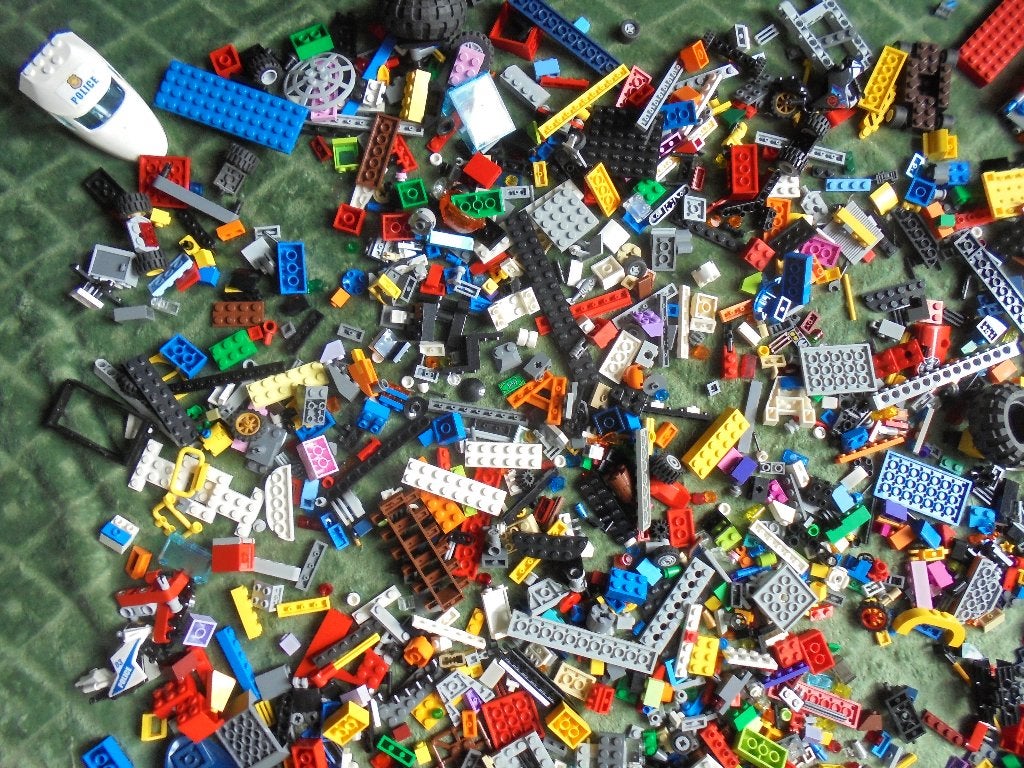 Foto 7 van grote partij losse lego met poppetjes