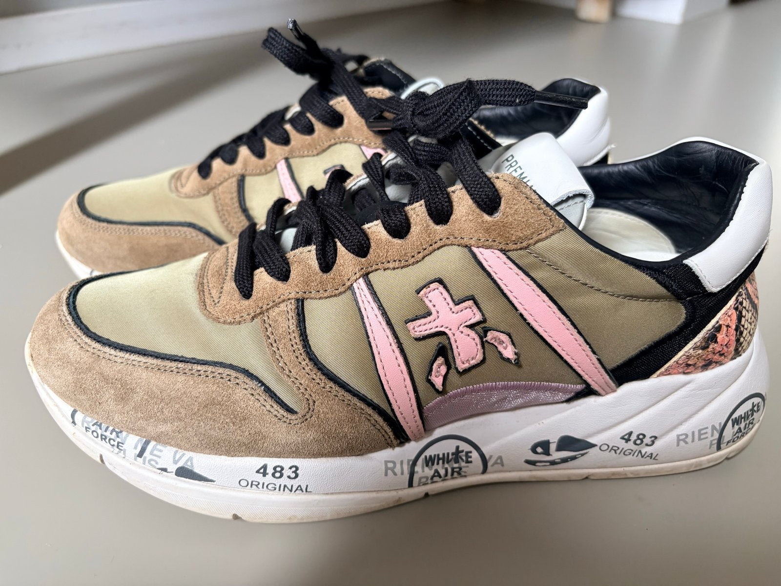 Premiata Sneakers Maat 39 Groen Roze Zeer Goede Staat, Ophalen of Verzenden, Groen, Sneakers of Gympen, Zo goed als nieuw