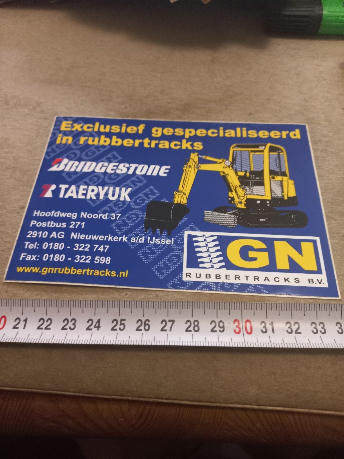 GN Rubbertracks B.V. - Exclusief in  sticker, Ophalen of Verzenden, Overige typen